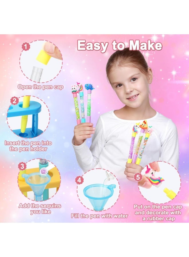 كابسترو مجموعة أقلام كابسترو جليتر الرملية اللامعة للأطفال - أقلام فنية إبداعية بتأثيرات لامعة، أقلام حرفية قابلة لإعادة التعبئة للرسم وكتابة اليوميات والهدايا - علبة هدايا أقلام الرمل اللامعة - Image 3